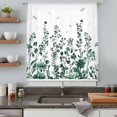 thumbnail image 5 of Green Botanical Sheer Curtains 45 Inches Long, Dragonfly Flower Leaf Retro Ink Style Light Filering Curtains, Breathable Simi Curtain Privacy Drapes for Kitchen Bathroom Small Window Treatment, 5 of 9