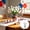White, variant on 10PC Three Headed Spherical Simulation Flowers For Independence Day Decoration, Red White Blue Flowers For Home Decor Memorial Day, 16.5 Inch, 10 Pieces
