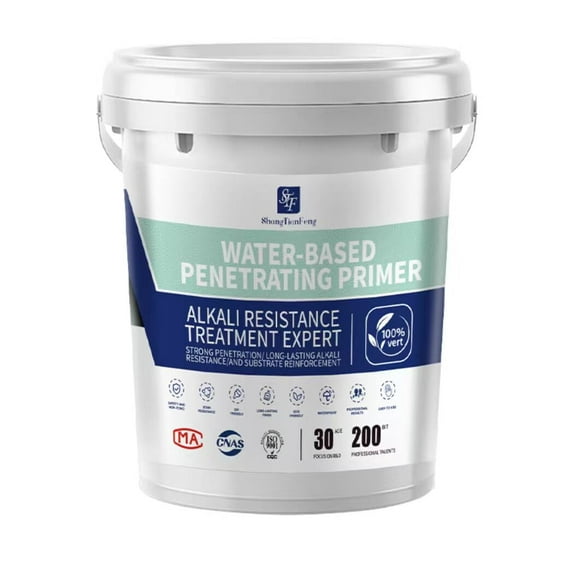 60oz Water-Based Primer Paint - Low Odor, Stain Resistant Metal Primer, Easy to Use, Penetrating & Alkali Resistant, Eco-Friendly for Home & Professional Renovation Surface Prep,Transparent