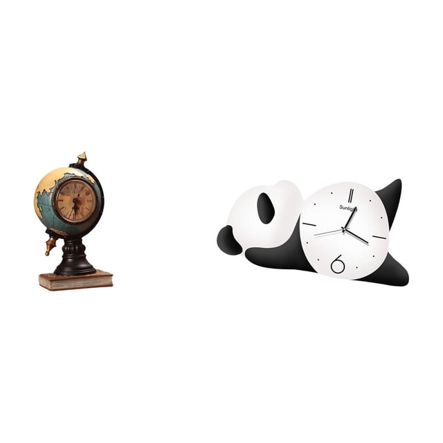 Reloj De Mesa Con Figura De Panda Moderno, Coleccionable, Ideal Para Estantería, Oficina, Chimenea, Dormitorio O Armario. Un Adorno Práctico Y Resistente Para La Sala De Estar.