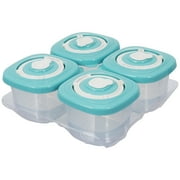 4 Pcs Food Supplement Box Compact Food Container Toddler 7.7X7.7X6.4cm Green
