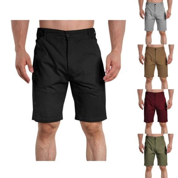 ZRGHAOYLQ Men's Cargo Shorts Big and Tall Multi Pockets Shorts Outdoor Combat Shorts Comfortable Hiking Cargo Shorts