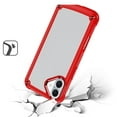 thumbnail image 2 of For Apple iPhone 16 Plus (6.7") Hybrid Transparent Rubber with Metal Buttons & Camera Edges Hard TPU Corner Bumper Cover ,Xpm Phone Case [ Red ], 2 of 8