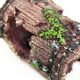 thumbnail image 6 of Yirtree Log Resin Hollow Tree Trunk Ornament, Fish Tank Aquatics Decoration Wood House Aquarium Hideout Caves Decorations for Betta, Turtles, Small Lizards, Reptiles, 6 of 7