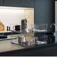 thumbnail image 2 of 2 Tier Basket Drawer Cabinet Pull-Out Organizer, 2 Pack, Clear, 2 of 8