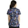 thumbnail image 3 of Tooniforms Scrubs Top For Women V-Neck Print TF756, 3 of 7