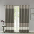 thumbnail image 2 of Madison Park Amherst Polyoni Pin Tuck Window Panel, 50" x 84", Natural, 2 of 4