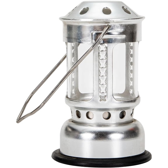 ABCISI Portable Candle Lantern, Night Fishing Hanging Camping Aluminum Alloy Candle Lamp for Indoor Outdoor Parties Weddings, Vintage Style Hanging Lantern (Silver)