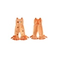 thumbnail image 2 of BemeyourBBs Toddler Baby Girls Halloween Outfit Baby Girl Summer Fall Clothes Plaid Gingham Romper Overalls Pumpkin Ghost Embroidery Sleeveless Ruffle Bow Flare Pants Bell Bottom Jumpsuit, 2 of 7