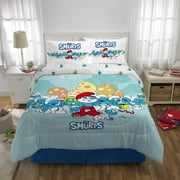 Smurfs Kids Full Bed-in-a-Bag, Comforter and Sheets