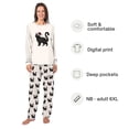 thumbnail image 2 of Black Cat Matching Family Christmas Pajamas With Dog, Christmas Lights Cat Holiday PJs, Plus Sizes, With Pockets, 2 of 7
