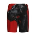 thumbnail image 2 of Lsque Black Dog Red Background Mens Sleep Pajama Shorts,Short Pajama Pants, Cotton Ultra-Soft Knit-X-Large, 2 of 9