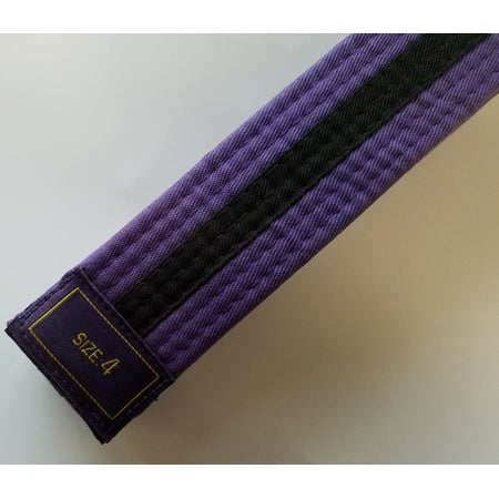Purple with Black Stripe Karate Belt Taekwondo Belts Martial Arts MMA Double Wrap (Best Mmo For Android 2019)