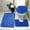 Blue, variant on EDHITNR 3-Piece Bathroom Carpet, Bathroom Rug Sets 3 Piece, Super Soft Non Slip Bathtub Carpet And Absorbent Bath Mat, Bathroom Carpet, Plush