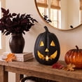 thumbnail image 2 of My Texas House Halloween Jack-o'-Lantern Tabletop Decoration, Black, 13", 2 of 6
