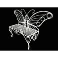 thumbnail image 3 of White Metal Butterfly Bench, 3 of 5