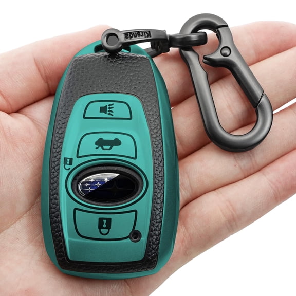 for Subaru key fob cover case with keychain,Texture Soft TPU key case/skin,4-Buttons fit BRZ Legacy Outback Ascent Crosstrek Forester WRX Remote Key Vehicle Accessories