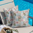 thumbnail image 6 of Pillow Covers 16x16 Inch, Green Blue Pink Botanical Linen Pillowcase with Invisible Zipper, Spring Floral Vintage Decorative Throw Pillow Covers Cushion Case for Couch Sofa Bed Living Room, 6 of 9