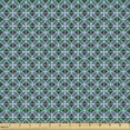 thumbnail image 2 of Abstract Sofa Upholstery Fabric by the Yard, Repetitive Geometric Circular Motifs Retro Illustration, Decorative Fabric for DIY and Home Accents, Slate Blue Olive Green by Ambesonne, 2 of 5