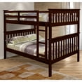 thumbnail image 2 of Donco Kids Full Over Full Mission Bunk Bed, Dark Cappuccino, 2 of 6