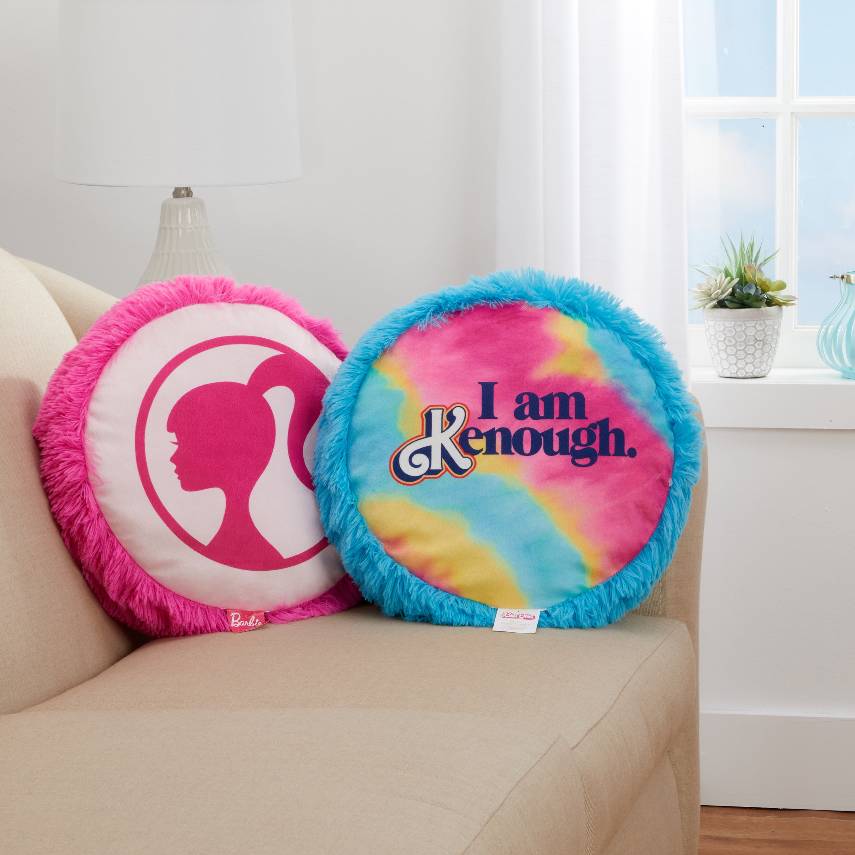 Barbie Kids Fur Get It Round Fur Pillow, Mattel