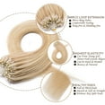 thumbnail image 2 of SEGO 100% Real Remy Human Hair Extensions Thick Micro Loop with Invisible Band Hair Micro Ring Beads Hair Black/Blonde Cleanrance, 2 of 7
