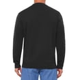 thumbnail image 3 of Suéter de punto de cuello alto para hombre INSPIRE CHIC, color sólido, con media cremallera, talla XL, negro, 3 of 5