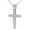 Silver, variant on Collection 3.00 Carat (ctw) White Diamond Micro Pave Mens Hip Hop Style Religious Cross Pendant Necklace, FREE CHAIN, Sterling Silver