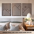 thumbnail image 2 of Modern Wooden Wall Sculptures - Set Of 3 Home Decor Accent Large Art For Living Room  Bedroom Office Easytallation (walnut Mountain And Sun Unframed), 2 of 8