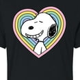 thumbnail image 3 of Peanuts - Snoopy Heart - Juniors Cropped Cotton Blend T-Shirt, 3 of 6