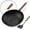 GlassSee Wok, variant on Carbon Steel Wok with Glass Lid and Silicone Spatula, 13-Inch for Induction, Electric, Gas Stoves