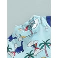 thumbnail image 6 of Yunliwuli Toddler Boys Romper Swimsuit Kids Short Sleeve Bathing Suits Beach Shark/Dinosaur Print Swimwear, 6 of 10