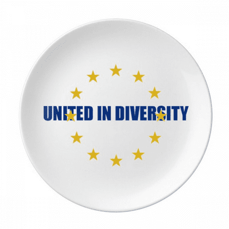 

Slogan Aim Diversity Integration Plate Decorative Porcelain Salver Tableware Dinner Dish