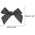thumbnail image 2 of Uxcell 50Pcs Mini Ribbon Bow Mini Fabric Satin Ribbon Flower Bows Craft DIY Sewing Wedding Birthday Party Black, 2 of 6