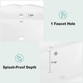 thumbnail image 4 of Bingirl Rectangular Pedestal Sink 23 Inch by 19 Inch White Ceramic with Overflow and One Faucet Hole, 4 of 8
