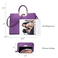 thumbnail image 3 of Women Handbag Top Handle Shoulder Bag Tote Satchel Purse Work Bag with Matching Wallet, 3 of 5
