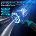 thumbnail image 4 of Brushless Cordless Leaf Blower 2 X 5.0Ah Batteries, 32,000 RPM, Extended Nozzle, Lightweight Handheld Design, Blower for Patio Cleaning,car Blowing Water, Lawn Care, Blowing Leaves and Dust, 4 of 9