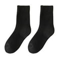 thumbnail image 5 of Mens Crew Socks Women's Winter Mid Tube Socks with Fleece for Warmth and Cold Protection Fleece Socks Light Socks Black One Size, 5 of 7