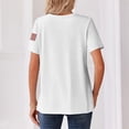thumbnail image 4 of USA 250th Anniversary Henley Shirts Women Button Short Sleeve T Shirts 250 Anniversary of America Patriotic Tee 4th of July Independence Day Tops, 4 of 4