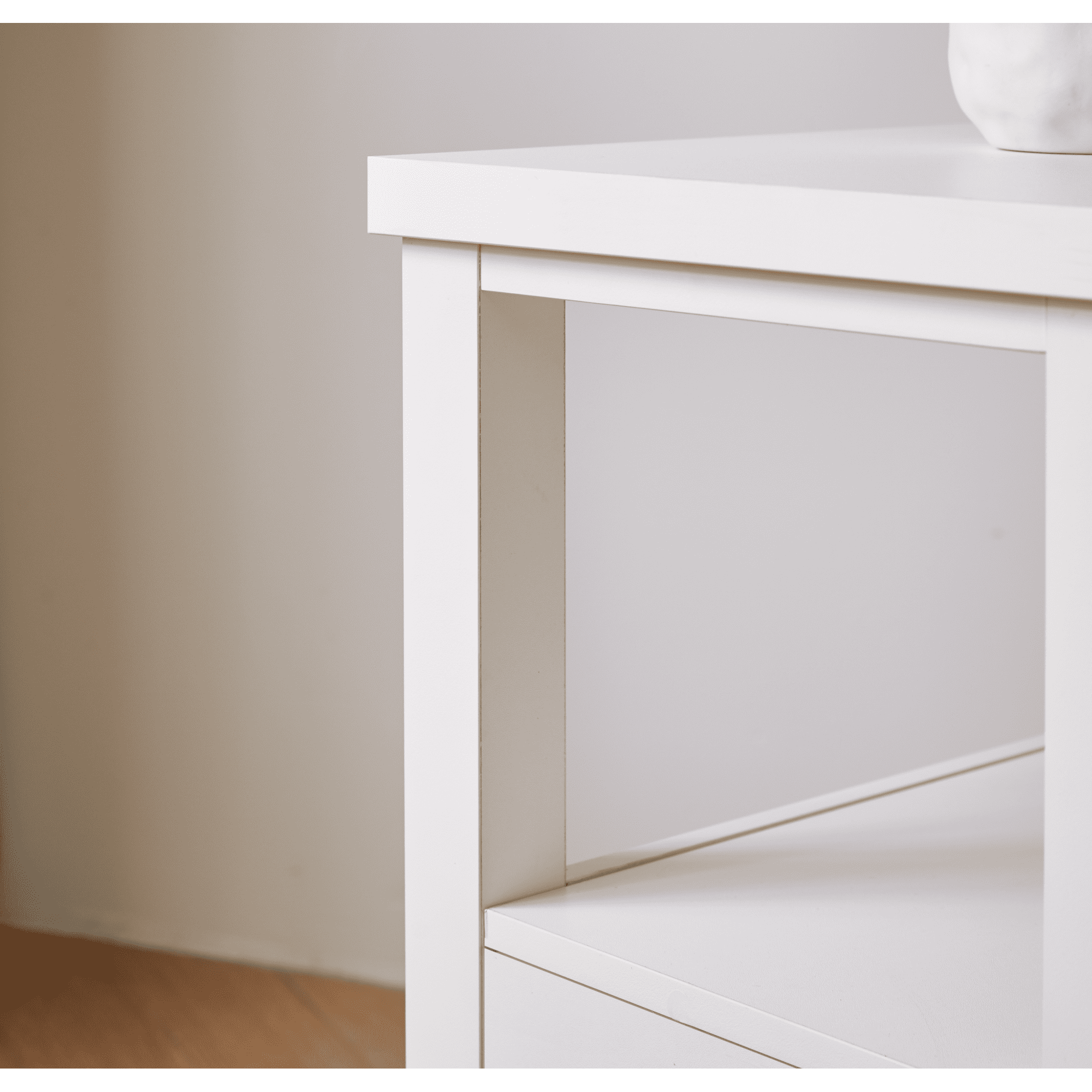 Leumius End Table with 2 Drawers & Charging Station,Side Tables with USB Ports & Outlets,Small Wood Bedside Table for Living Room Bedroom,White