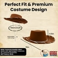 thumbnail image 3 of Nicky Bigs Novelties Adult Brown Western 1950's Cowboy Ranch Story Hat Halloween Costume Accessory Headwear, 3 of 8
