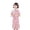 v#18Pink25, variant on Toddler Girls Dresses Cute Floral Pattern Embossed Flowy Short Sleeve High Neck Knee Length Side Slit Smooth for Summer Outdoor Picnics Cozy Playwear,Pink,18-24 Months