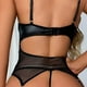 thumbnail image 5 of Gibobby Lenceria mujer sexy Lenceria Sexy para Mujer Transparente Ropa Interior Lenceria Vestidos de Mujer Sexis Bralette y Tanga Conjunto Interior Mujer(Negro, XG), 5 of 5