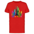 thumbnail image 1 of New York Rainbow Buildings Tee Men's -Image by Shutterstock, 1 of 2