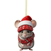 Christmas Mice Decorations for Trees, Home and Car Christmas Gifts, Cute Mice Holiday Ornaments for Winter Décor, Festive Decorations for Christmas Parties