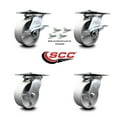 thumbnail image 2 of 5 Inch Semi Steel Caster Set with Roller Bearing 4 Swivel Lock and 2 Brake SCC, 2 of 2