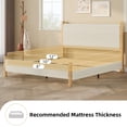 thumbnail image 6 of 4 EVER WINNER King Size Bed Frame with Vertical Channel Headboard, Corduroy Upholstered Platform Bed Frame No Box Spring Needed, Sturdy Noise-Free Structure, Easy Assembly, Beig, 6 of 8