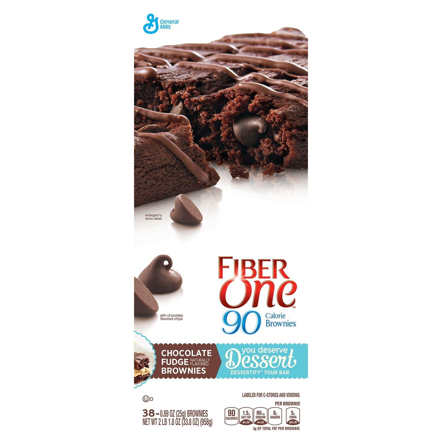 Fiber One Brownies Chocolate Fudge Brownie 38 CT by General Mills