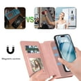 thumbnail image 4 of Case For Iphone 16/16 Pro Max/16 Pro/16 Plus. Magnetic Suction Solid Stand Cover Shockproof Wallet Storage Case, 4 of 5