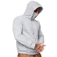 thumbnail image 2 of Sudadera con capucha para hombre, de manga larga, con cordón, para hombre, ajuste regular, con capucha, para cubrir la cara, 2 of 5
